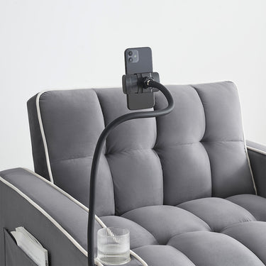 Single-seater Sofa Bed, Equipped with USB Ports and a Phone Holder