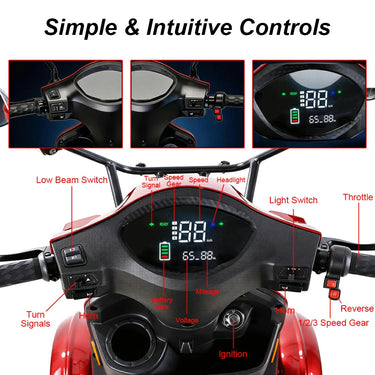Eeez B03 4-Wheel Electric Mobility Scooter, 500W ,150kg Max Load