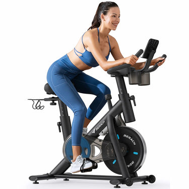 MERACH S26 Magnetic Exercise Bike, 25dB, Black