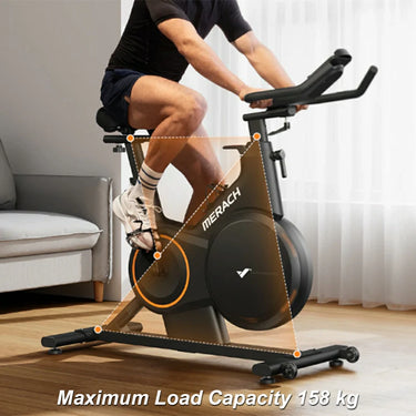MERACH Exercise Bike, 32-level Resistance Adjustment, White