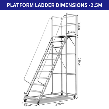 Portable Platform Ladder 1.5m,2m,2.5m,3m, Load capacity 200 kg