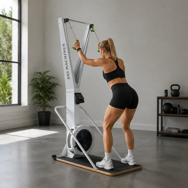 Eeeza Air Resistance Ski Trainer – Vertical Full-Body Cardio Machine