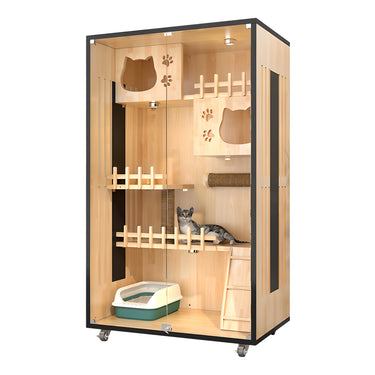 Eeeza Movable Multi-Tier Cat Control Cat House