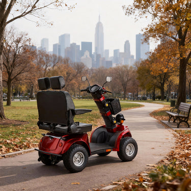 Eeeza 800W 60V 20Ah Wide Seat Electric Mobility Scooter - Red