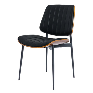 2PCS Mid Century Modern Accent dining Chairs, Upholstered PU Leather