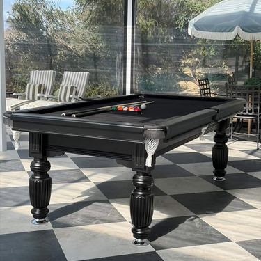 Eeeza Slate Billiard Pool Table with Full Accessories, Black, 7Ft