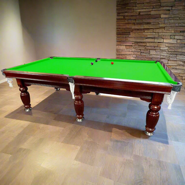 Eeeza 9FT Walnut Frame Slate Billiard Pool Table with Full Accessories