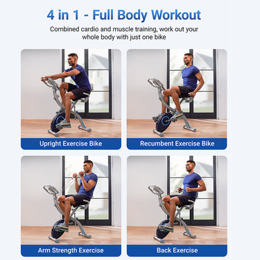 MERACH Foldable 4 in 1 Exercise Bike