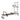 Eeeza Oak Wood Frame Pilates Reformer with Half Trapeze Table - Grey