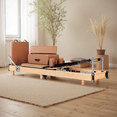 Eeeza Foldable Solid Wood Frame Pilates Reformer