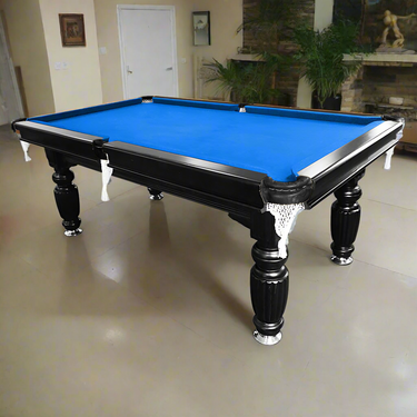 Eeeza 8FT Black Frame Slate Billiard Pool Table With Full Accessories
