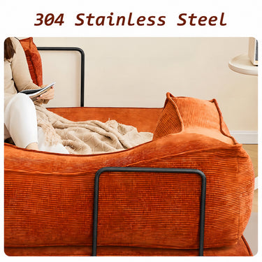 Eeeza Modern Minimalist Sofa Bed, Corduroy, Washable Cover, 2-seater