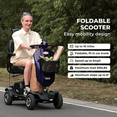 METRO W429S Foldable Electric Mobility Scooter,  300W 24V 20Ah