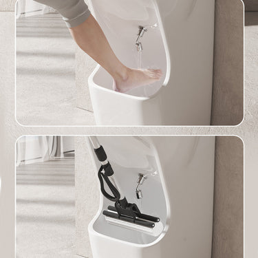 Eeeza 2-in-1 Pedestal Sink with Integrated Wudu Basin, Ceramic