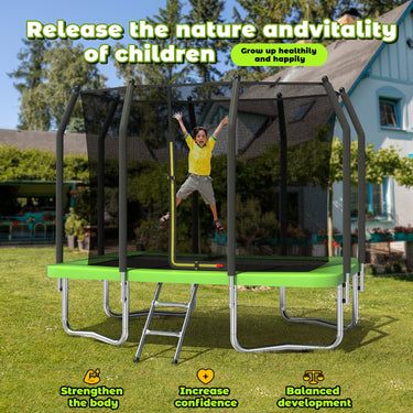 Eeeza Outdoor Trampoline, Rectangular, 90kg Capacity, 6*9 Ft