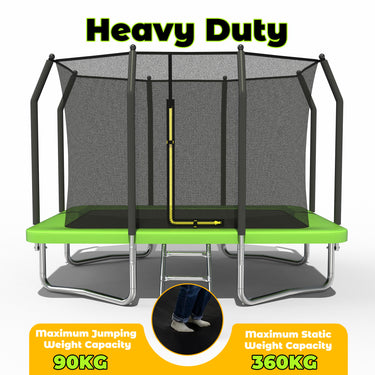 Eeeza Outdoor Trampoline, Rectangular, 90kg Capacity, 7*10 Ft
