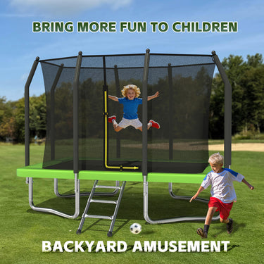Eeeza Outdoor Trampoline, Rectangular, 90kg Capacity, 7*10 Ft