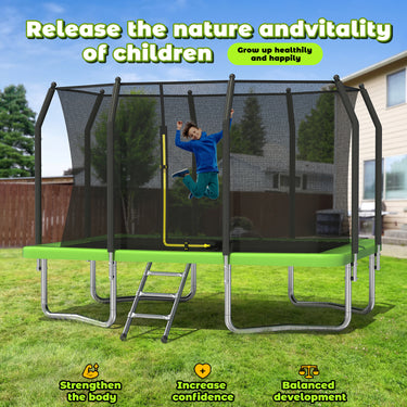 Eeeza Outdoor Trampoline, Rectangular, 100kg Capacity, 8*11 Ft