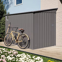 Eeeza Metal Tool House for Garden, 4*9 Ft, Gray