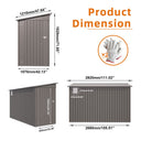 Eeeza Metal Tool House for Garden, 4*9 Ft, Gray