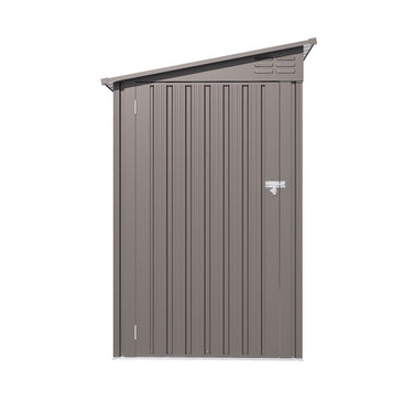 Eeeza Metal Tool House for Garden, 4*9 Ft, Gray