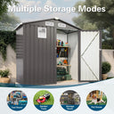 Eeeza Storage Shed with Side Window, Galvanised Steel, 6*3.5 Ft