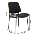 Eeeza Modern Dining Chairs Set, Upholstered PU Leather, 2Pcs
