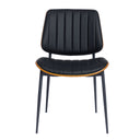 Eeeza Modern Dining Chairs Set, Upholstered PU Leather, 2Pcs