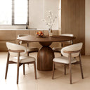 Eeeza Essence Vintage Dining Table, Multi-Layer Board (MLB)‌, Round