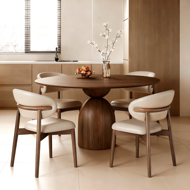 Eeeza Essence Vintage Dining Table, Multi-Layer Board (MLB)‌, Round