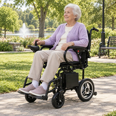 Eeeza 6013A Foldable Portable Electric Wheelchair, 1–6 km/h
