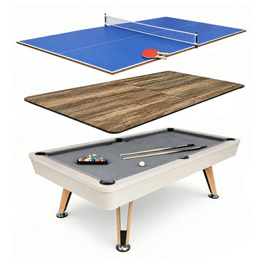 3 in 1 Billiard Pool Table with Full Accessories, E1 Grade MDF, 7ft