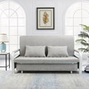 Convertible Sofa Bed with Hidden Storage and 2 Cushions,2-seater, Gray