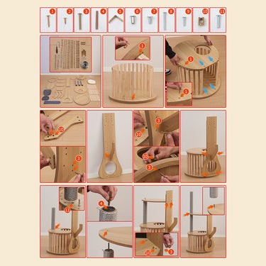 Eeeza Multi-Functional Cat Tree, MDF, 190cm