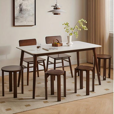 Eeeza Classic Stools Set for Living Room, Wood, 4pcs