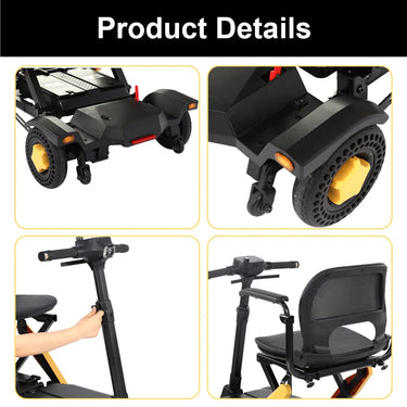 JEMEELA MS310 Automatic Folding Mobility Scooter, 250W, 24V 5.2Ah