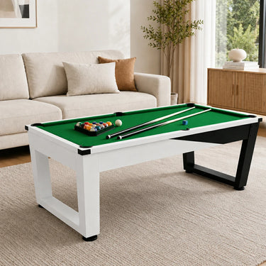 Pool Table with Marble Slate, Iron Legs and Complete Accessories, 7ft
