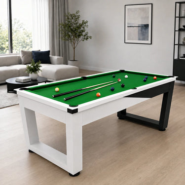 Pool Table with Marble Slate, Iron Legs and Complete Accessories, 8ft