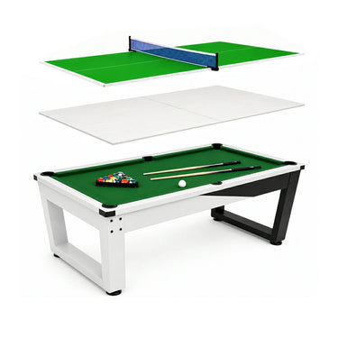 Pool Table with Marble Slate, Iron Legs and Complete Accessories, 8ft