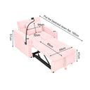 Single-seater Sofa Bed with USB Ports and a Phone Holder, 1.9m Length