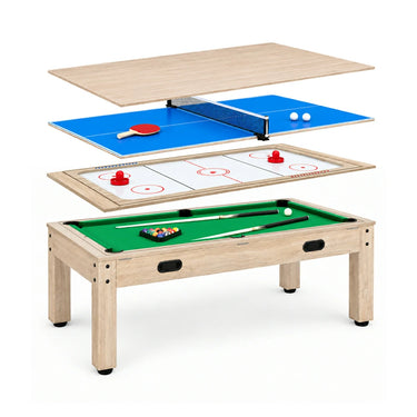 Eeeza 4-in-1 Multi-functional Game Table with Full Accessories, 7ft