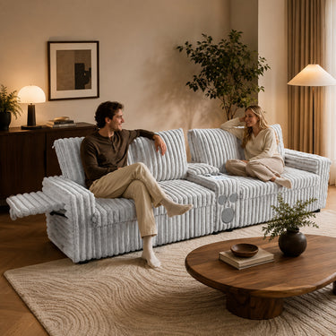 Eeeza Adjustable Modular Sofa Bed with Speaker and Wireless Charger