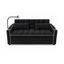 Eeeza Modern Sofa Bed with Phone Holder, Velvet, 2-seater, 190cm