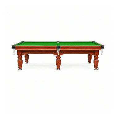 Eeeza Slate Billiard Pool Table with Accessories, Walnut Frame, 9Ft
