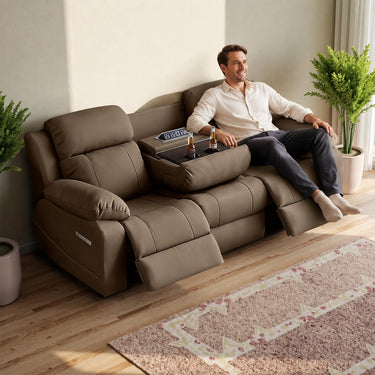 Eeeza Electric Sofa with USB Port, 3-Seater, 220cm