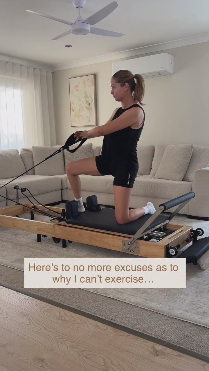 Eeeza Foldable Solid Wood Frame Pilates Reformer